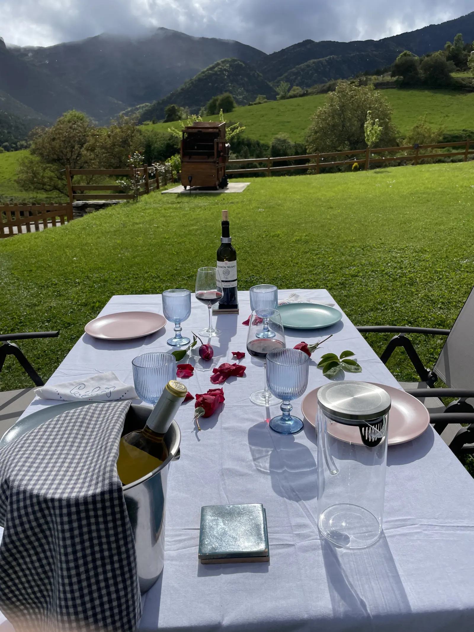 Comida al aire libre en la era